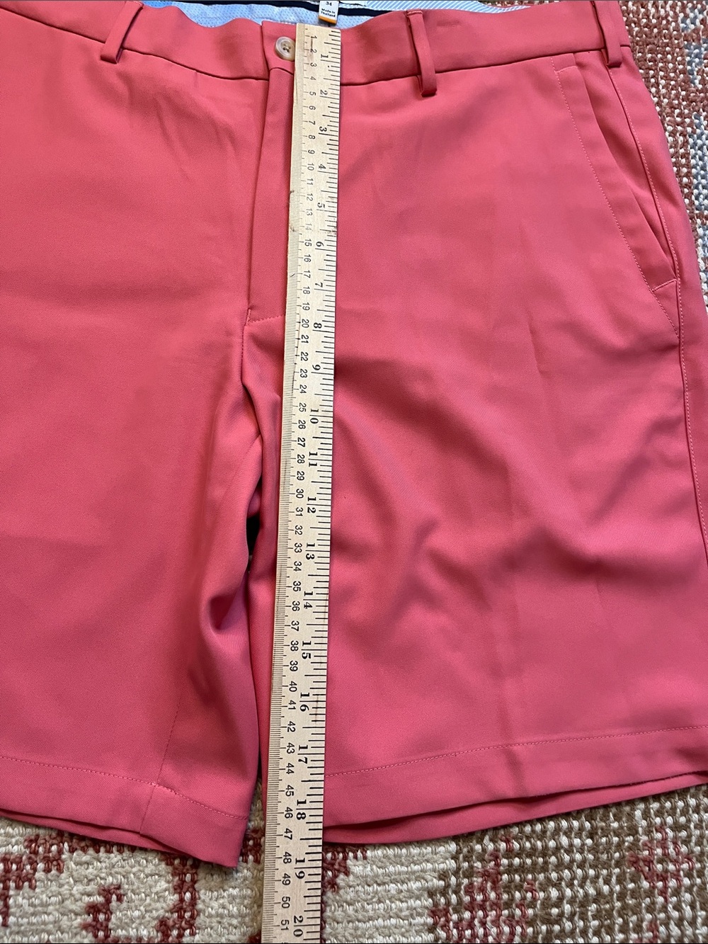 Peter Millar Men’s Coral Pink Performance Golf Shorts 34 Moisture Wicking - Picture 4 of 9